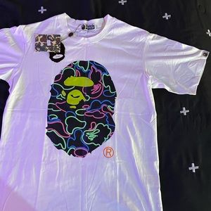 BAPE Color Camo Big Ape Head T-Shirt Size L